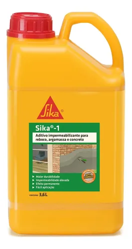 Foto real de Sika-1 3,6 L — Aditivo impermeabilizante