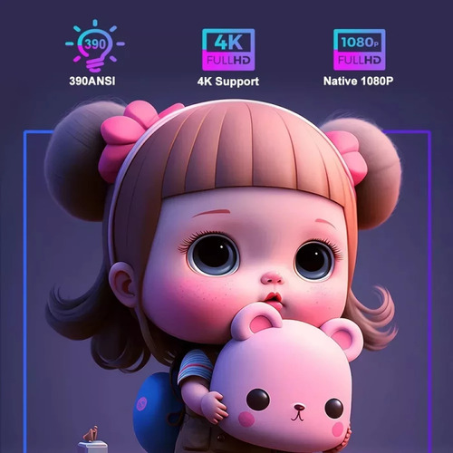 Projetor Portátil Gys Hy320 Android Wifi 4k Hd 1080p 52 Bit