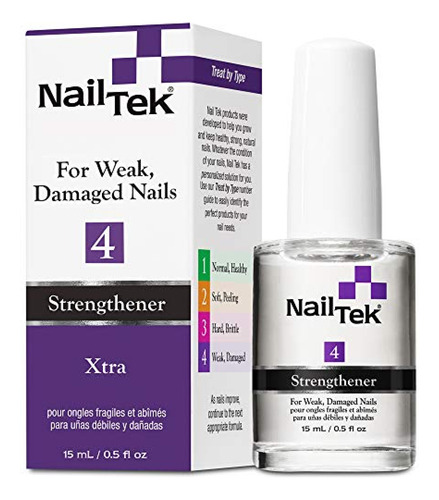 Lima Para Uñas  Nail Tek Xtra 4, Fortalecedor De Uñas Para U