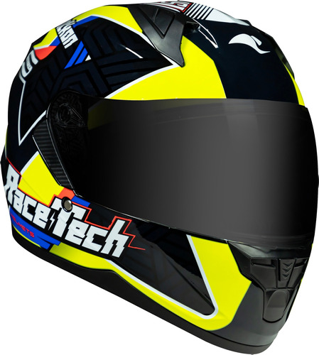 Capacete Masculino Feminino Race Tech Sector Voltkon Amarelo Tamanho do capacete 58