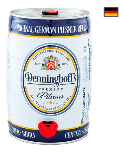 Cerveja Importada Barril Pilsen Denninghoffs 5 L - Alemanha