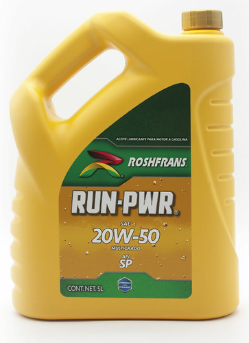 Aceite De Motor Roshfrans Run-pwr 20w50 5 L