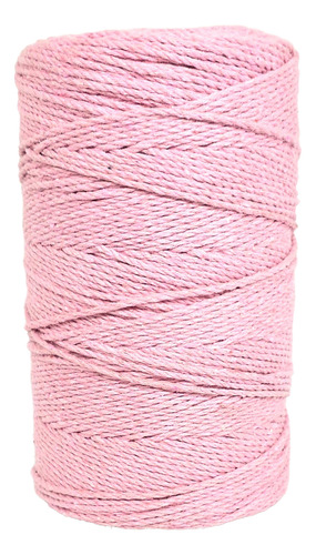 Hilaza De Algodón Carrete 500g 3 Cabos 2mm Rosa Claro
