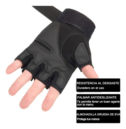 Guantes Tacticos Militar Medio Dedo Motocicleta Y Bicicleta