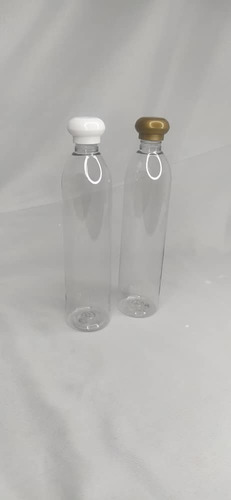 Envase Plástico Cilíndrico 400ml Transparente Tapa Hongo 24 