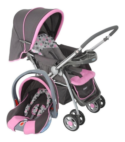 Conjunto Travel System Reverse Duo Rosa Cosco Kids