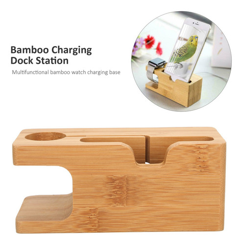 Estação De Carregamento Baidai Bamboo Para Relógio De Celula