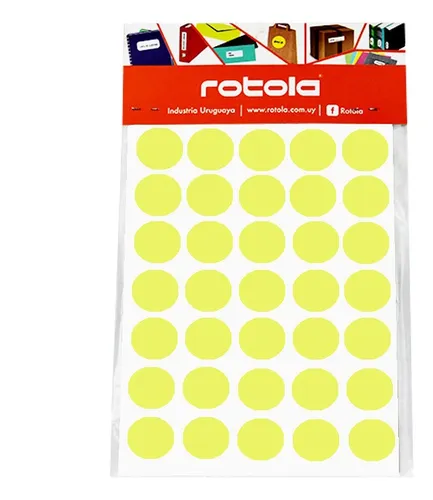 comprar Etiqueta Redonda Manual 20x175mm Rotola 20 Amarillo