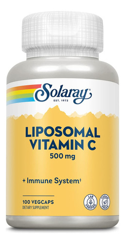 Solaray Liposomal Vitamin C 500mg 100caps Sabor Neutro