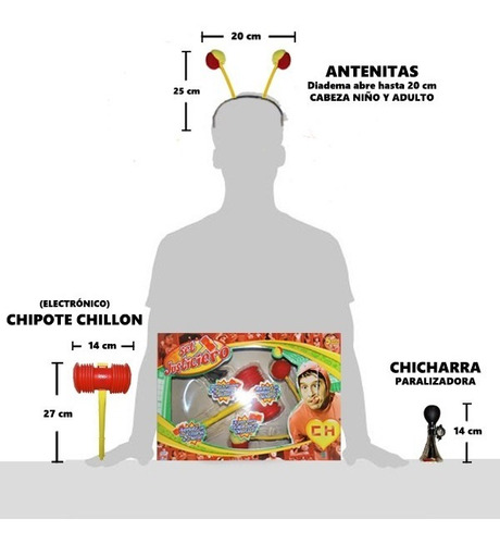 Chapulin Colorado Chipote Chillon Set Original Electrónico