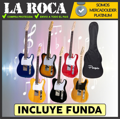 Guitarra Electrica Telecaster Parquer Tl100 La Roca - Cuo
