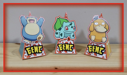 Letras 3d Personalizadas P/candy Bar - Modelo Pokémon