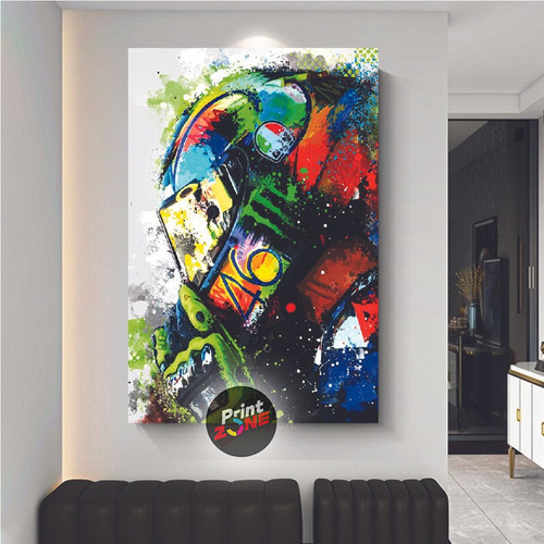 Cuadro Canvas Decora Motociclismo Abstracto Cmt6 140x90