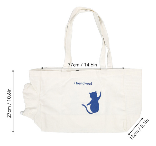 Bolsa De Lona Para Gatos, Monedero Portátil Y Transpirable P