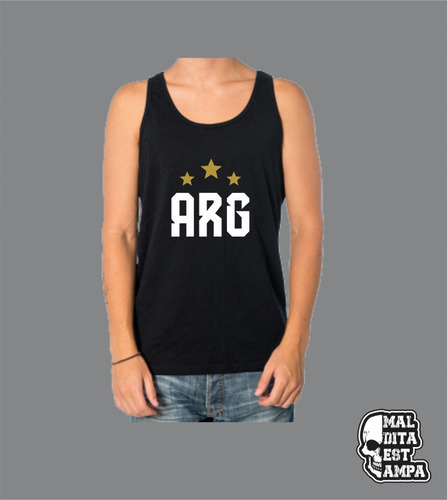 Imagen 2 de 4 de Musculosa Argentina Campeon Del Mundo