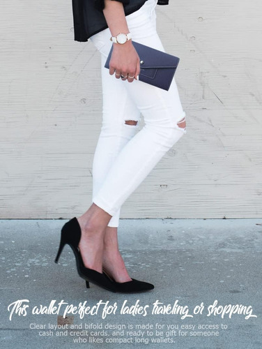 Borgasets Cartera Para Mujer De Piel Rfid Ultrafina, Cartera