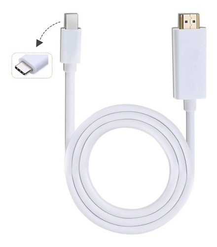 Imagem 2 de 4 de Cabo Adaptador Usb-c X Hdmi 2 Metros Estender Espelhar Tela