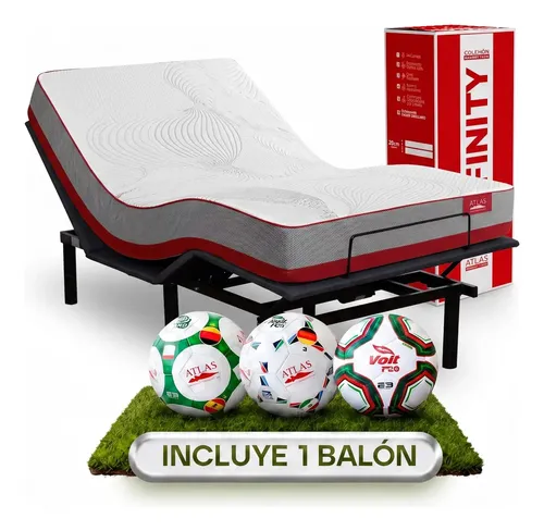 Colchón Individual Más Cama Eléctrica Atlas Infinity 20 Cm Blanco