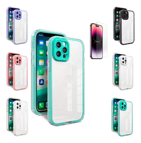 Funda Protector iPhone 15 15 Pro Plus Pro Max Y Vidrio