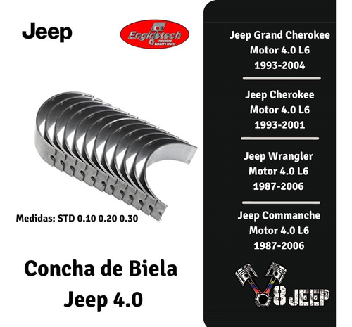 Concha De Biela Jeep Cherokee 242 Std 0.10 0.20.030 Motor4.0