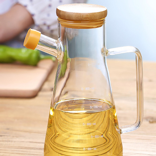 Para Garrafa De Óleo De Vidro Transparente De 900ml, Com
