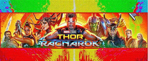 Pósters Thor: Ragnarok - Personajes - 2017 - 130x60 Cm.