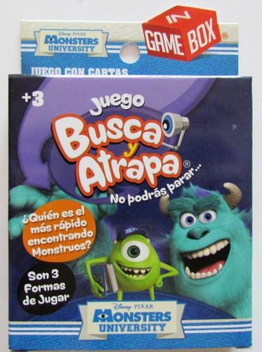 Juego De Mesa: Busca Y Atrapa, Monsters University / Inc.