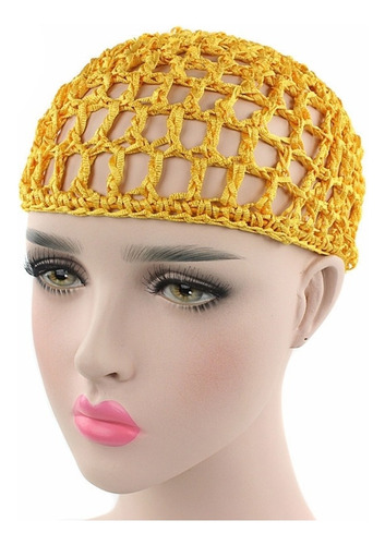 Gorra De Ganchillo De Malla Para Mujer, Color Sólido, Para D