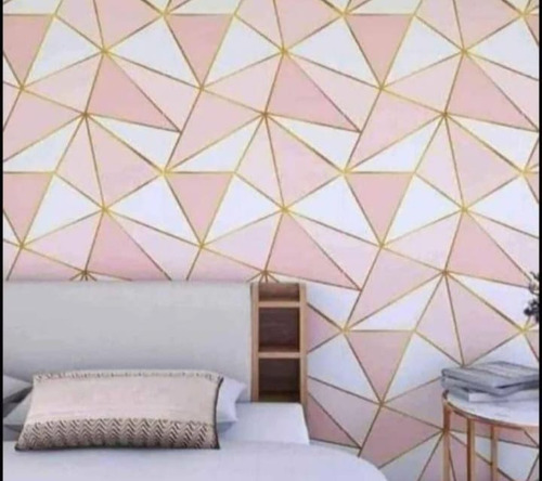 Papel Tapiz Autoadhesivo Triangulo 4 Colores Elegir 1unidad