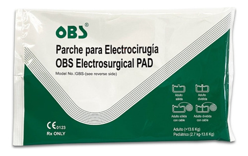 Placa Obs Para Electrocirugia Electrocauterio Con Cable