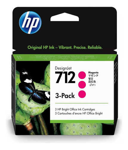 Cartucho Hp 712 Magenta X 3 Unidades Original 3-pack