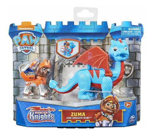 Figura Paw Patrol Zuma Y Dragon Ruby Rescue Knights