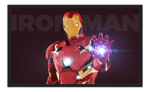 Quadro Decorativo O Homem De Ferro Iron Man Com Moldura 3