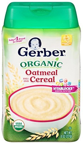 Gerber Organic Baby Cereal Avena 8 Oz