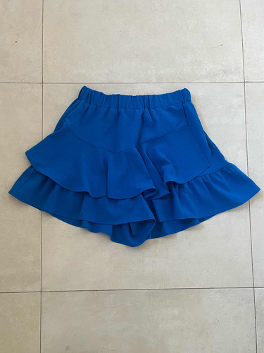 Pollera Pantalón Corta Azul Eléctrico