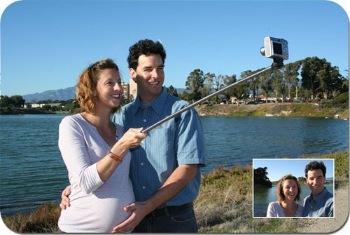 Monopé Bastão Pau De Selfie Retrátil E Adaptador Tripe Gopro