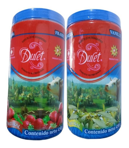 1 Bote De Dulet Sabor Fresa Y 1 Bote De Dulet Sabor Vainilla