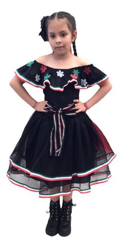 Vestido Mexicano Fiestas Patrias Niña