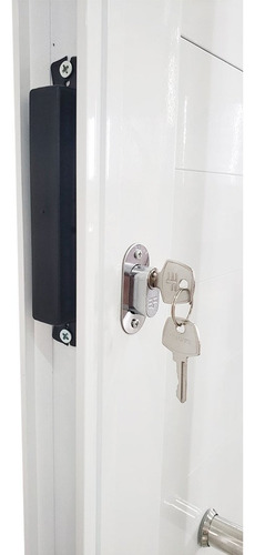 Puerta pivotante de aluminio de 210 x 100 cm con manija en forma de T