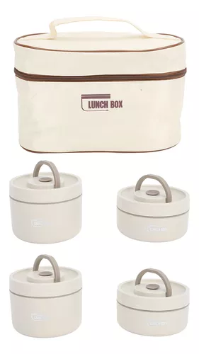 Bolsa de almuerzo con aislamiento redondo, bolsa térmica Bento Box