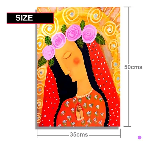 Virgen Rezando Cuadro Religioso Altar Retablo Decorativ Rx8p
