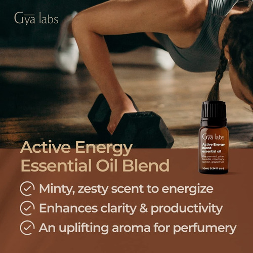 Gya Labs Mezcla De Aceites Esenciales De Energía Activa 0.3o