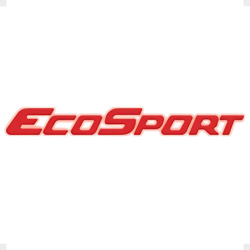 Emblema Ecosport Resinado Adesivo Estepe Refletivo Vermelho
