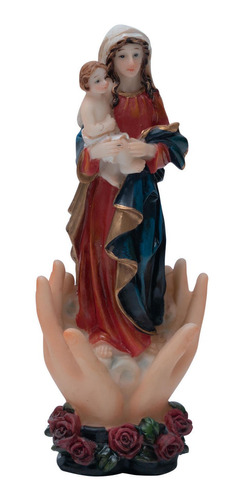 Figura Decorativa Virgen María Con Niño Jesús.