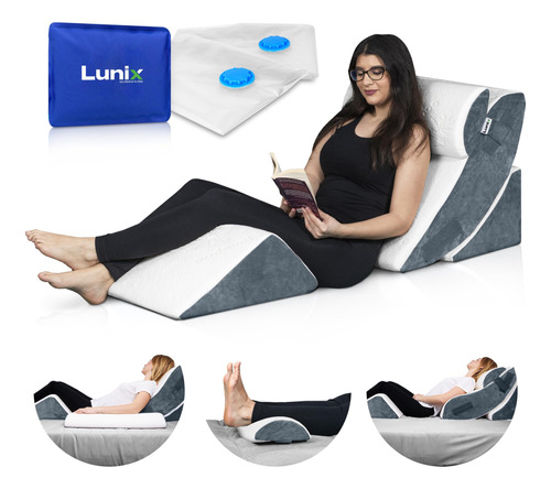 Lunix Lx5 - Juego De 4 Almohadas Ortopédicas De Cuña Para.