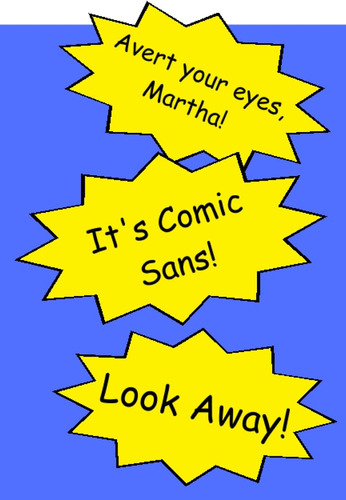 Libro: Its Comic Sans!: Look Away!