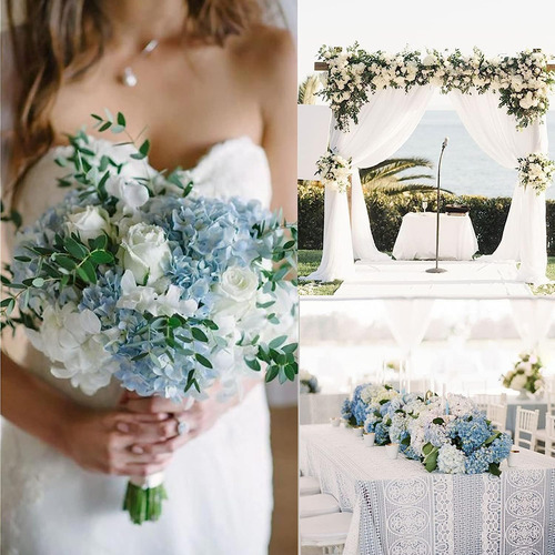 Ramo Hortensias Artificiales Decoración Hogar Boda (8 Pzas)