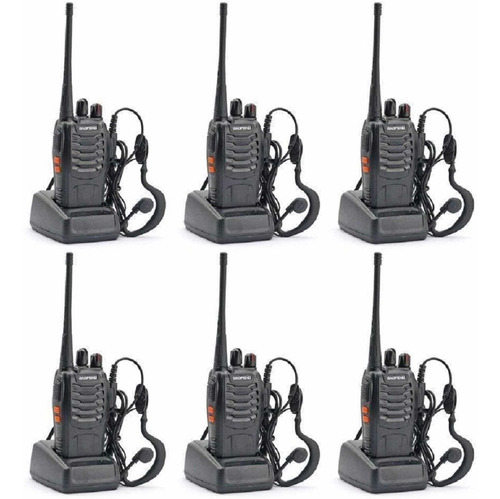 Radio Walkie Talkie Baofeng Bf-888s Uhf X6 Radios + Manos Li