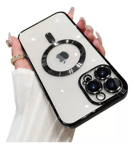 Capa Magsafe Para iPhone 12 13 14 15 Pro Max Proteção Câmera