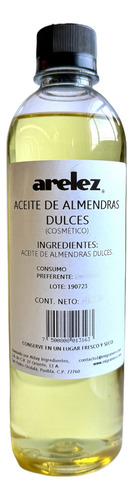 Aceite De Almendras Dulces 500 Ml Puro Arelez